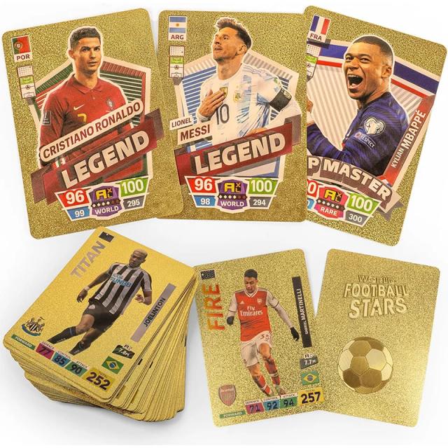 Cartão de Coleção Ouro com as 55 Maiores Estrelas do Futebol Mundial - Presente Ideal para Fãs