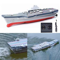 Controle remoto Aircraft Carrier, Modelo militar, Navio de brinquedo para crianças, Electric RC Speed Boat, Piscina para crianças, Brinquedos de água para meninos - Image 1