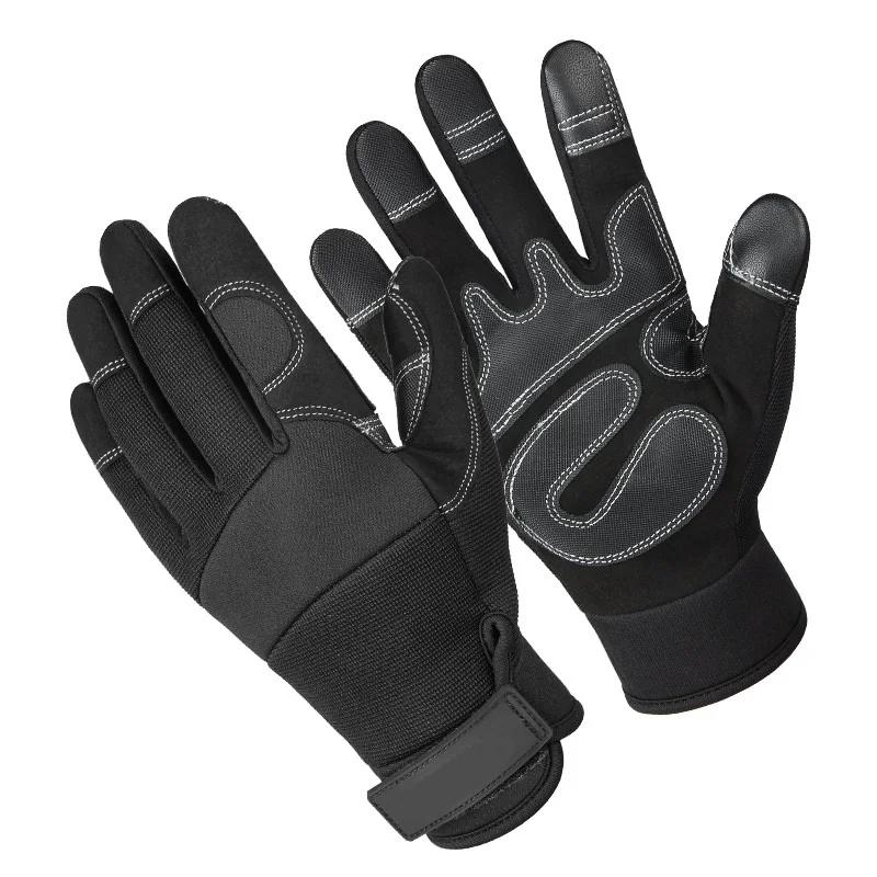 Luvas de esportes ao ar livre do couro do dedo cheio, Escalada, Downhill Caminhadas, Anti Slip, Resistente ao desgaste, Passeio - Image 1