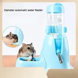 Alimentador Automático de Água para Pequenos Animais Dispensador Garrafa de Água Potável Prato com Recipiente de Alimento Tigelas de Hamster, Acessórios - Image 2