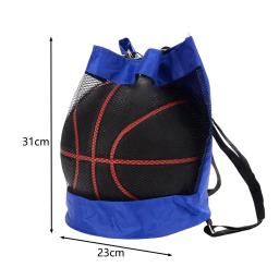Voleibol bola de futebol armazenamento mochila ombro mensageiro bagbasketball mochila metade net drawstring equipamentos esportivos saco líquido - Image 6