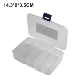 1pc parafusos de ferramenta de plástico caixa de armazenamento ic 14.3*9*3.5 cm artesanato organizador pequena parte recipiente caso 5-grade caixa de ferramentas transparente - Image 1