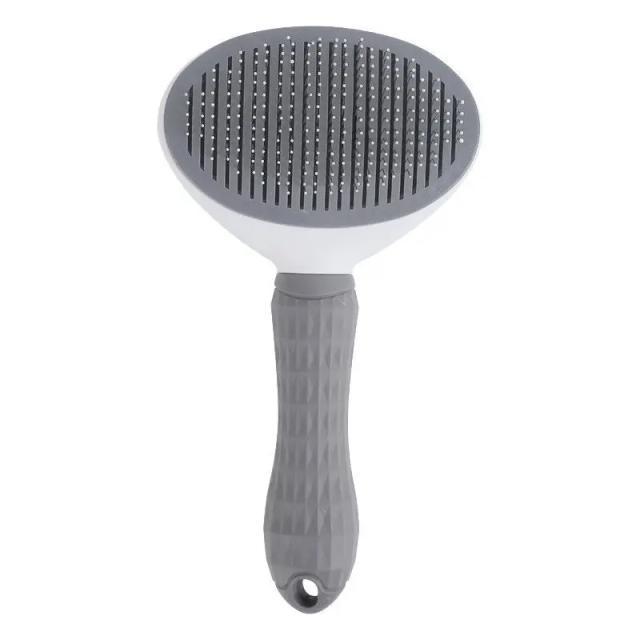 Escova Automática para Remoção de Pelos de Cães e Gatos com Pente de Aço Inoxidável para Limpeza e Cuidados 