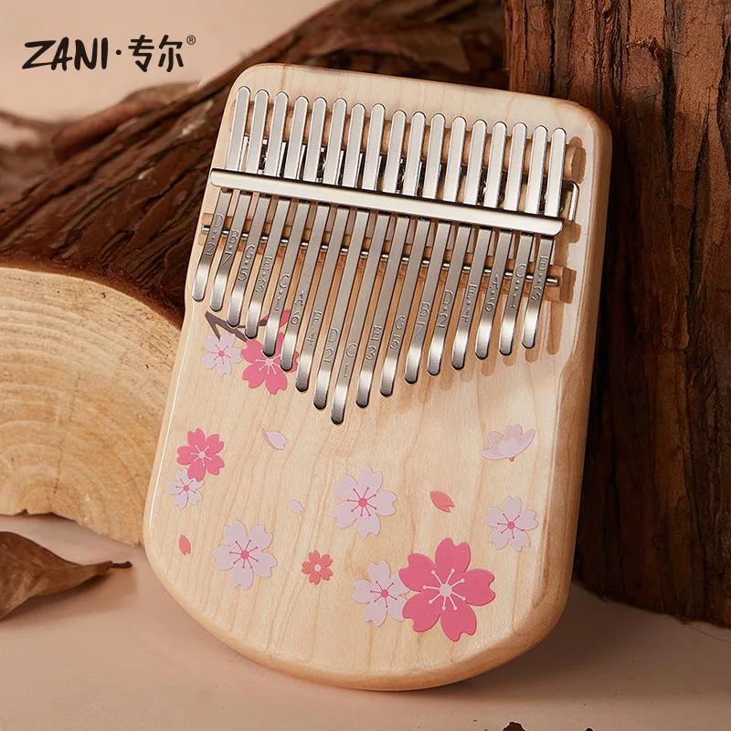 Pequeno Kalimba de Madeira para Iniciantes, Piano Polegar, Instrumentos Profissionais, 17 Chaves, 21 Chaves, Teclado Musical, Iniciante - Image 1