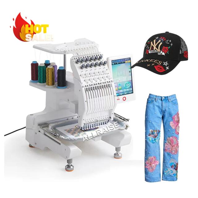 Máquina de Bordar Irmão Computadorizada de Cabeça Única - Ideal para Customização de Chapéus e Camisetas com 12 a 15 Agulhas a Preço Acessível
