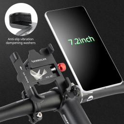 NEWBOLER MTB Phone Mount Stand Suporte Bicicleta 360 Graus Rotatable Alumínio Ajustável Bike Phone Holder Suporte Antiderrapante - Image 6