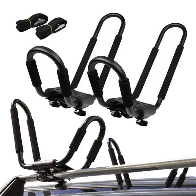 Rack Multifuncional para Telhado de Carro: Suporte Universal para Caiaques, Surfistas e Snowboarders - 2 Peças