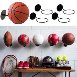 Racks De Bola De Parede, Ferro, Armazenamento De Basquete, Suporte De Exibição, Futebol, Rugby Hanging Stand, Economia De Espaço Para Decoração De Casa, 3PCs - Image 1