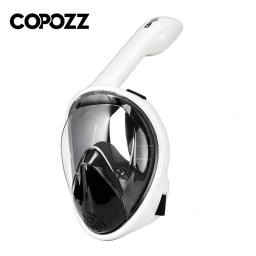 COPOZZ Profissional Snorkeling Máscara De Mergulho Subaquático Mergulho Completo Face Snorkel Máscara Anti Fog Goggles para Adultos Equipamentos De Natação - Image 1