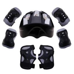 Conjuntos de Proteção Joelho e Cotovelo, Capacete de Segurança, Bicicleta, Scooter, Patinação, Conjuntos de Engrenagens Protetoras, Ciclismo de Bicicleta, Guarda de Pulso, 7Pcs, Conjunto - Image 3