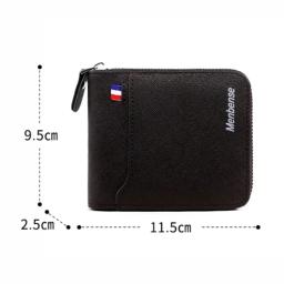 Carteira Masculina Estilo Coreano com Zíper, Bolso de Moedas, Porta-Cartão, Porta-Cartão de Crédito, Curto, Rfid, Festa, 1pc, Novo - Image 6