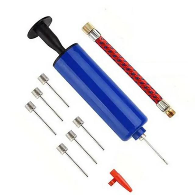 Conjunto de Bomba de Ar Portátil para Bola com Mangueira e Inflador Manual - Ideal para Futebol, Basquete e Outras Atividades - 10 Peças