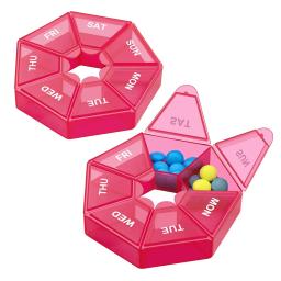 Caso De Pílula De Plástico Portátil, Titular Tablet, Candy Box, Dispenser Container, Organizador De Viagem, 7 Dias De Armazenamento, 7 Grades - Image 2