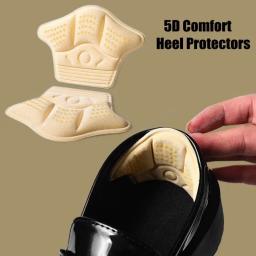5D Protetores de Calcanhar Conforto Sneaker Encolhendo Tamanho Palmilhas Anti-desgaste Pés Sapato Almofadas Ajustar O Tamanho Almofada de Salto Alto Inserções - Image 1