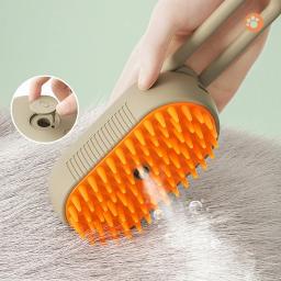 Escova de vapor elétrica para gato, massagem pente para Pet, Spray de água, escovas de banho, Pet Grooming Supplies, 3 em 1 - Image 2