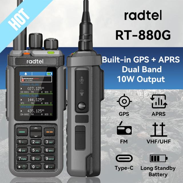 Radtel RT-880G 10w APRS + GPS Rádio Amador HF SSB CB Walkie Talkie