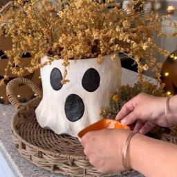 Halloween fantasma plantador bonito fantasma design vaso de flores suculenta estatueta fantasma vaso de flores ornamentos decoração para pátio varanda - Image 2