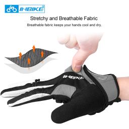 Inbike ciclismo luvas de equitação dedo cheio com gel acolchoado luvas de bicicleta de estrada para homens mulheres mtb luvas de bicicleta homem acessórios - Image 2