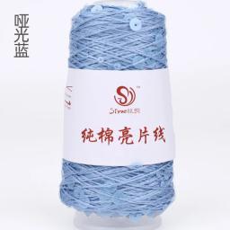 Fio De Algodão De Lantejoula Especial, Acessórios De Vestuário DIY, Fio De Malha, Boneca De Tecido, Jaqueta, Xaile, Chapéu, Fio De Malha, 50g Bola, 140m, 6mm + 3mm - Image 4