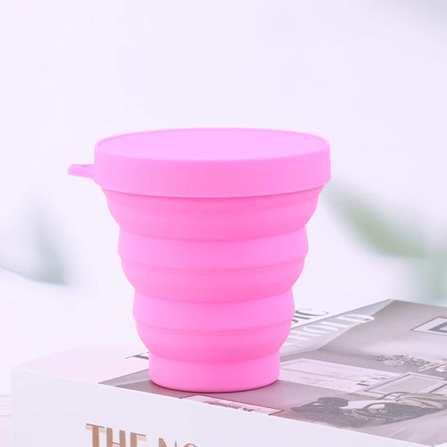 Copo de Silicone Dobrável Flexível Reciclável para Acampamento e Viagens