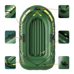 Canoa inflável portátil para adultos, caiaque de pesca, rafting e barcos de pesca, jangada com bomba de remos - Image 4