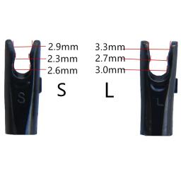 50 peças nocks de pino de seta tamanho l e tamanho s para id6.2mm id4.2mm eixo de flecha de carbono acessório de tiro com arco diy - Image 2