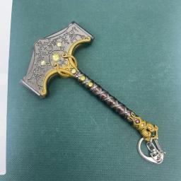 Brinquedo de martelo periférico de jogo, 12 cm (4,72 polegadas), Mjolnir, metal de liga de zinco, não afiado, lâmina de metal, God of War - Image 2