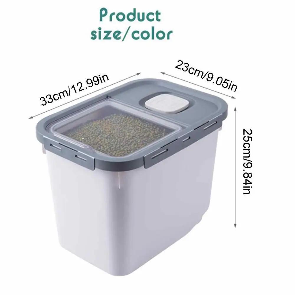 Recipiente De Armazenamento De Alimentos Para Animais De Estimação, Recipiente De Armazenamento De Alimentos Para Cães e Gatos, Ar Apertado, Sem Odor, 10kg, 22lb - Image 1