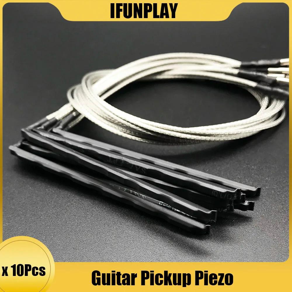 Ponte de guitarra acústica Saddle Rod, Guitarra Folk Piezo, EQ Pickup Acessórios, Drop Shipping, 6 cordas, 10pcs - Image 1