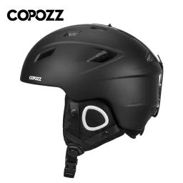 Copozz capacete de esqui masculino e feminino, meia cobertura, snowboard, moto, segurança, neve, inverno, quente, para adultos e crianças - Image 1