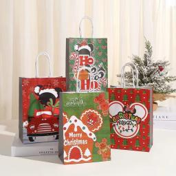 Sacos De Embrulho De Presente De Natal Dos Desenhos Animados, criativo Novo Anime Bonito Pequeno Animal Handheld Sacos De Papel Kraft, Sacos De Presente, 4Pcs - Image 1
