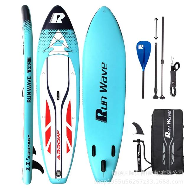 Pá Inflável Azul para Esqui Aquático e Prancha de Surf - 335 cm de Comprimento