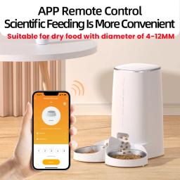ROJECO Alimentador Pet Automático, Smart Food Kibble Dispenser, Controle Remoto, Botão WiFi, Cat e Dog Acessórios - Image 2