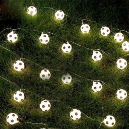Bolas de futebol luzes da corda usb/alimentado por bateria luzes guirlanda de futebol quarto casa festa de casamento natal luzes decorativas - Image 4