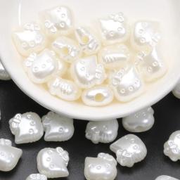 Acrílico imitação de pérolas contas para fazer jóias, 50pcs, 11mm, gato dos desenhos animados, pulseira, colar, acessórios diy - Image 4
