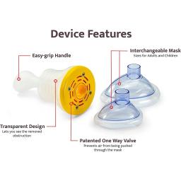 Dispositivo de Resgate de Asfixia de Emergência para Adultos e Crianças, Viagem Doméstica, Kit Vac, Primeiros Socorros CPR, Asfixia Choke Rescues, Anti-Sufocamento Helper - Image 3