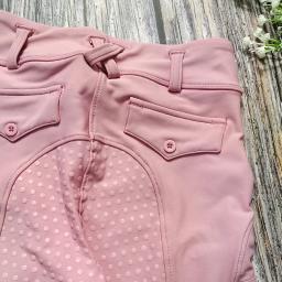 MXLLINA Calças de equitação rosa para meninas, assento completo de silicone, calças equestres para crianças, anti-pilling, leggings de equitação - Image 4
