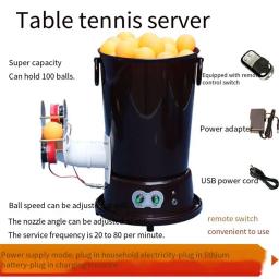 Bolas portáteis do tênis de mesa servem a máquina, único jogador, Acompanha a bomba do treinamento, dispositivo automático do auto-treinamento - Image 1