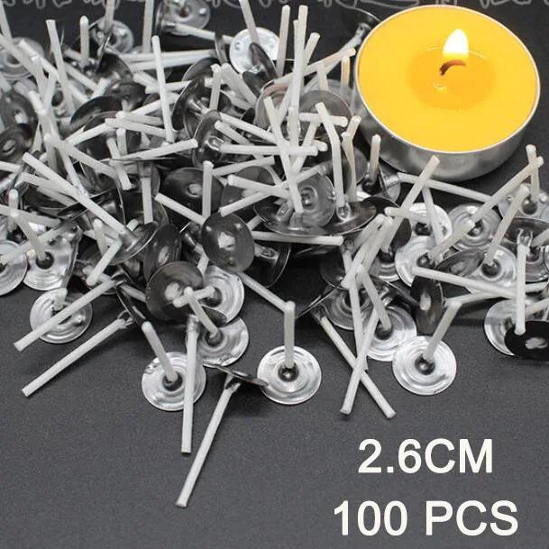 Pavios de algodão com baixo fumo para fabricação de velas, Pavio pré-encerado, DIY, 8 cm, 10 cm, 12 cm, 16 cm, 20cm, 100Pcs, Conjunto - Image 1