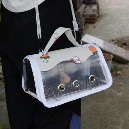 Bolsa transportadora para animais estimação, projetada transparente, com alimentação poleiro, dobrável, universal, - Image 3
