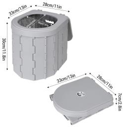 Banheiro portátil para acampar, Conveniente montado no carro, Banheiro dobrável para viagens, Potty portátil ao ar livre, à prova de odor e antiderrapante - Image 4