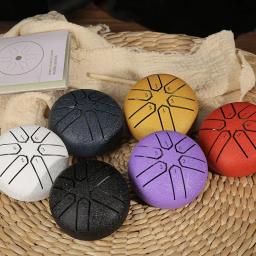 Mini Handpan Rain Drum for Yoga Meditação, instrumento de mão exterior, instrumento ao ar livre, 3 em, 6 notas, presente original - Image 2