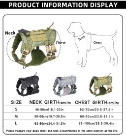 Arnês tático para cães médios e grandes, Sling Peito, Pet Acessórios, Treinamento ao ar livre, Caminhada - Image 6