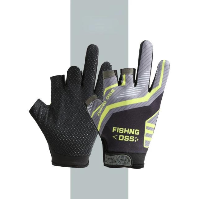 Luvas Impermeáveis de Três Dedos para Pesca e Esportes: Antiderrapantes, Resistentes e Ideais para Escalada e Ciclismo
