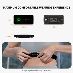 CooSpo-Optical Sensor de Fitness ao ar livre, H9Z Monitor de Freqüência Cardíaca Peito, Bluetooth 5.0, ANT Plus, IP67, bateria recarregável, computador de bicicleta - Image 3