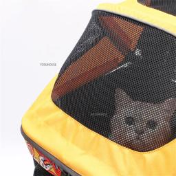 Moderno carrinho de estimação leve dobrável gatos cães suprimentos para animais de estimação caminhada o gato do cão 4 rodas carrinho de viagem ao ar livre portátil trole - Image 4