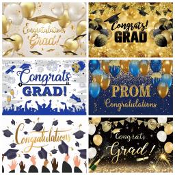 Feliz Graduação Festa Banner Backdrop, Parabéns Personalizado Classe Grad de 2024, Pós-Graduação Fotografia Cartaz, Decoração De Fundo - Image 1