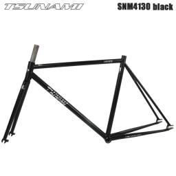 Tsunami snm4130 700c conjunto de quadros de bicicleta de engrenagem fixa 50/52/55cm pista de corrida de aço cromado fixie quadro de bicicleta peças de bicicleta de alta qualidade - Image 5
