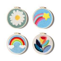 Punch Needle Embroidery Kit para Iniciantes e Crianças, Padrão Simples, Bordados DIY, Pinturas Decorativas de Lã, Decoração de Casa - Image 1