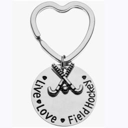 Field Hockey Keychain para Meninas Charm Chaveiro Jóias para Meninas Jogadores de Hóquei em Campo Treinadores Live Love - Image 2